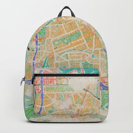 Amsterdam in Watercolor Backpack