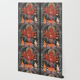 Tibetan Buddhism Ganesh Red Twelve Armed Wallpaper