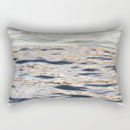 Silver to Blue and Gold | Gold Rectangular Pillow