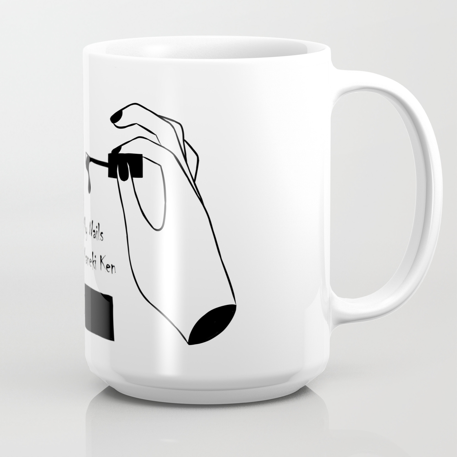 I Paint My Nails Black For Kaneki Ken Coffee Mug By Neadevar