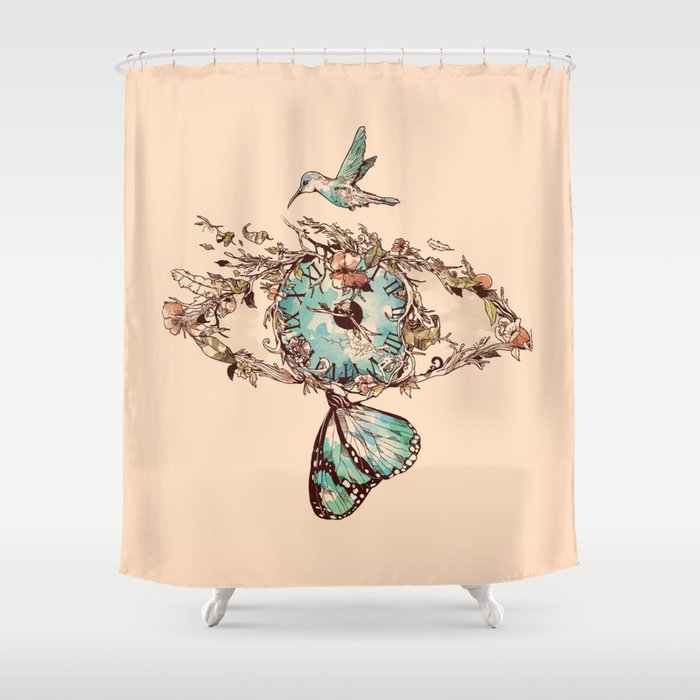 Watching the Passage of Time Shower Curtain
