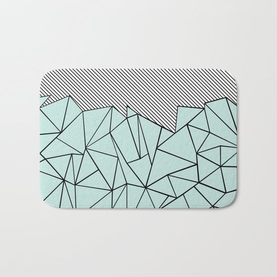 Ab Lines 45 Mint Bath Mat