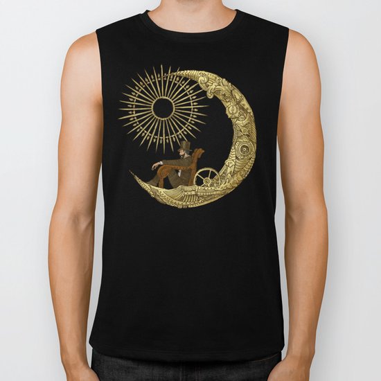 Moon Travel (Colour Option) Biker Tank