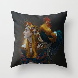 Slavic Witch Throw Pillow