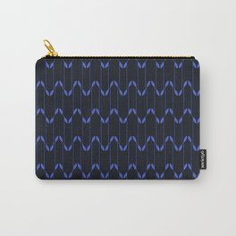 Geometrical Leaves Black&Blue Carry-All Pouch