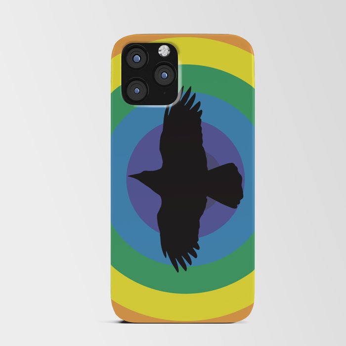 Crow Flies Rainbow iPhone Card Case
