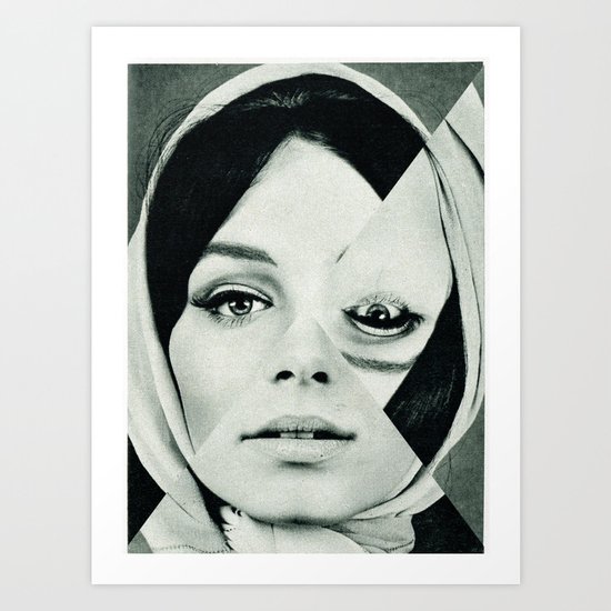 Frau mit Dreieck 2 Art Print