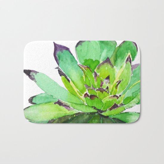 green succulent 2 Bath Mat