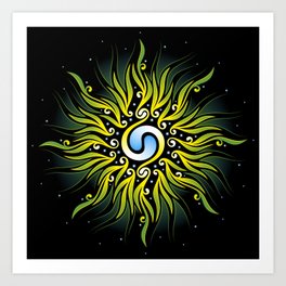 Wind from the east | Mystical mandala Art Print