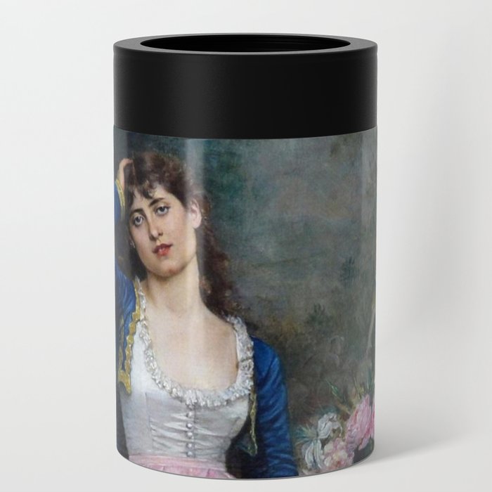 Magnificent: Declaration of Love - 19th Century French Belle epoque female portrait oil painting by Auguste Toulmouche for home, bedroom and wall decor Can Cooler