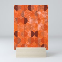 Rough Orange Semi Circles Mini Art Print