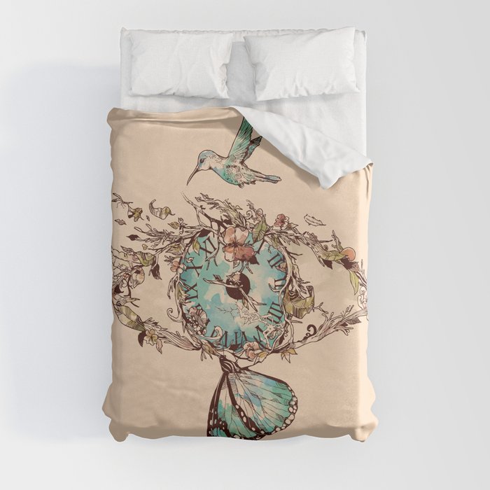 Watching the Passage of Time Duvet Cover