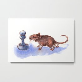 Mouse and Pawn Metal Print