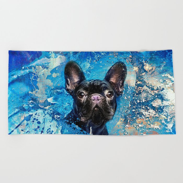 French Bulldog Frenchie Dog Beach Towel by Creativemotions Society6