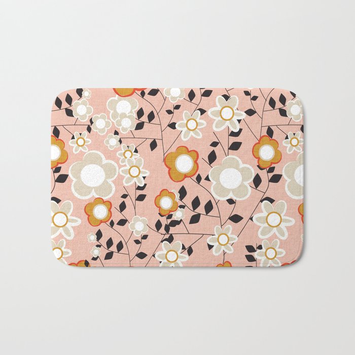 Field of Flowers Light Pink Bath Mat