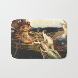 Odyssey By James Herbert Draper Bath Mat | Myths, Sea, Pre Raphaelite, Greekmyths, Ocean, Pre Raphaeliteart, Odyssey, Mermaid, Painting, Fantasyart 