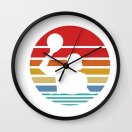 Retro Style T Shirt Silhouette Vintage Water Polo Wall Clock