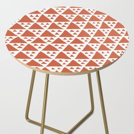 Triangles Big and Small in terra cotta Side Table