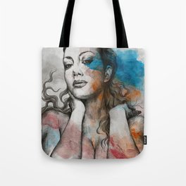 Pillars | nude busty woman realistic portrait Tote Bag