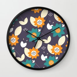 Floral cluster in the evening Wall Clock