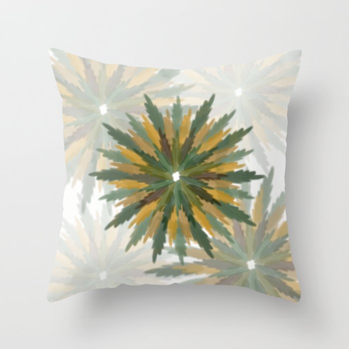 Leafy Wreaths Throw Pillow