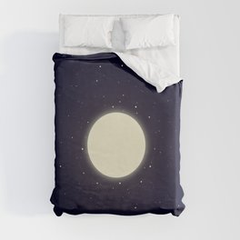 Minimalist Celestial Moon Duvet Cover