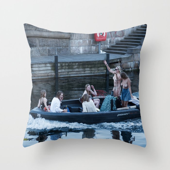 The Boat that Rocked Throw Pillow