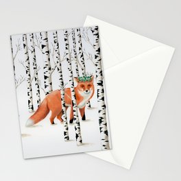 Winter Fox Stationery Card