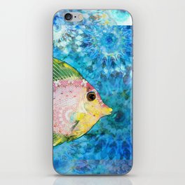 Tangy - Colorful Tropical Reef Fish Art iPhone Skin