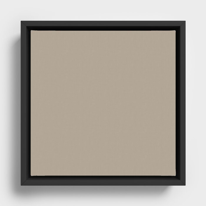 Perfect Khaki Framed Canvas