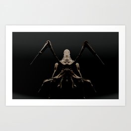 extraterrestrial creature - brown metallic Art Print