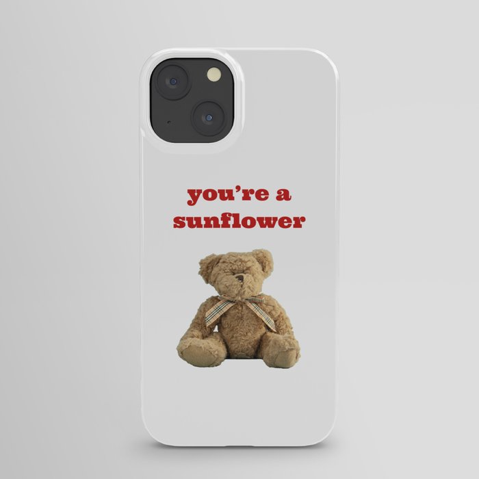 Teddybear Sunflower iPhone Case