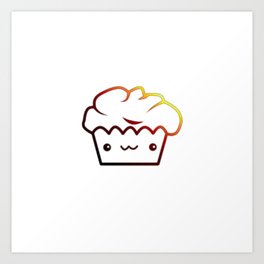Cute Cupcake Doodle | Gift Idea Art Print | Receipe, Cupcake, Gift, Doodle, Cookie, Graphicdesign, Muffin, Cake, Candy, Tasty 