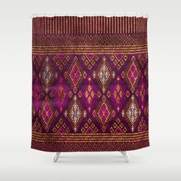 Thai style pattern of Thai silk faric Shower Curtain