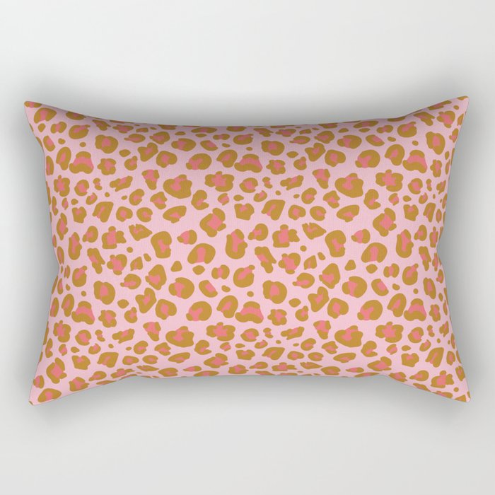 pink leopard skin Rectangular Pillow