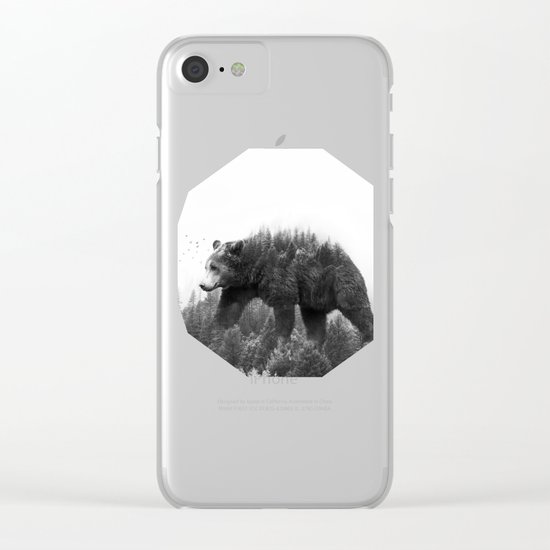 Walking trough the forest Clear iPhone Case