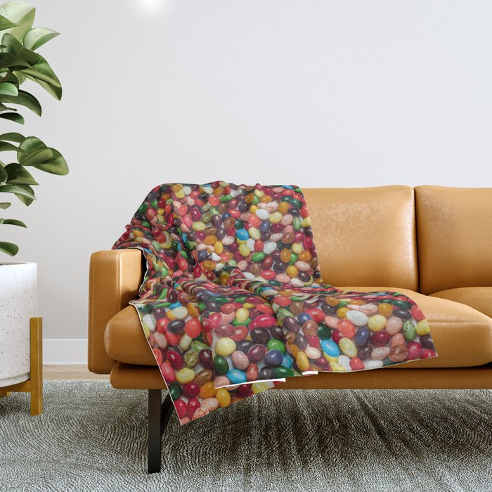 Gourmet Jelly Beans Candy Photo Pattern Throw Blanket