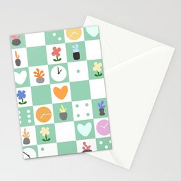 Color object checkerboard collection 8 Stationery Card
