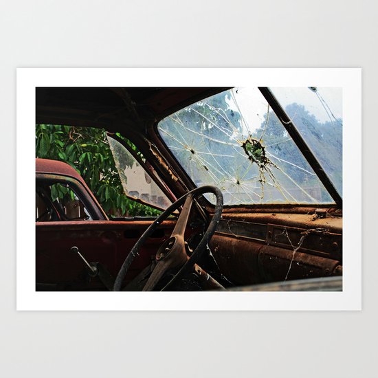 Junkyard Truck. Art Print