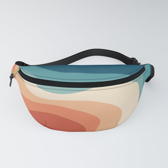 Retro style waves Fanny Pack