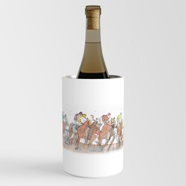 Horse Racing Water Color Wine Chiller