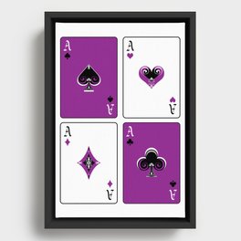 Ace Cards Framed Canvas