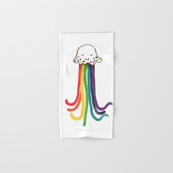 Rainbow Jellyfish Hand & Bath Towel