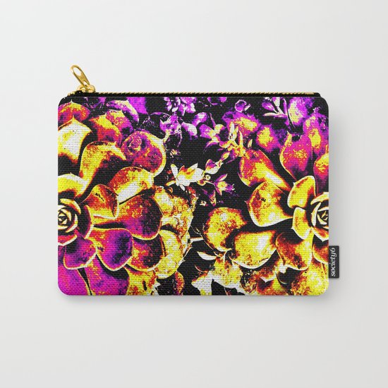 Purple Yellow Flower Plant, Pop Art Carry-All Pouch