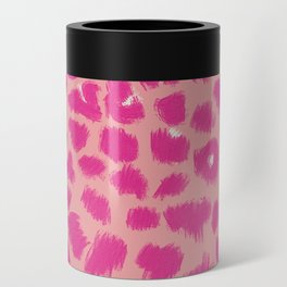 Pink Leopard Print Can Cooler