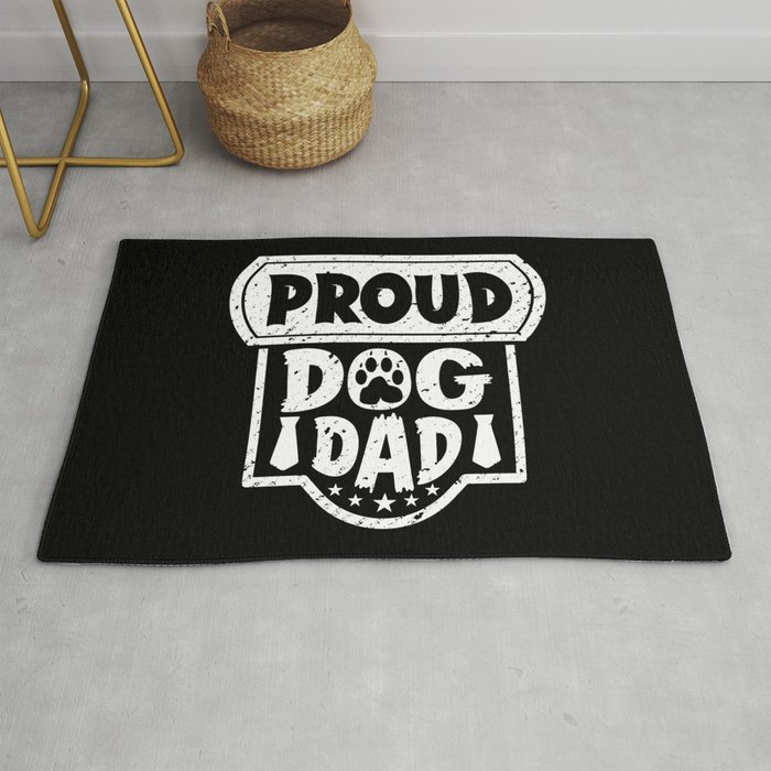 Proud Dog Dad Father's Day Rug