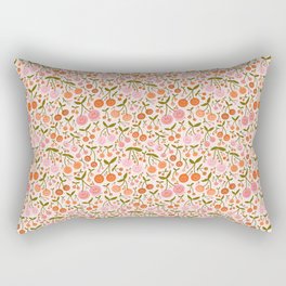 Happy Cherry Print Rectangular Pillow
