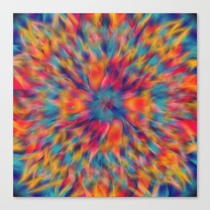 psychedelic fire Canvas Print
