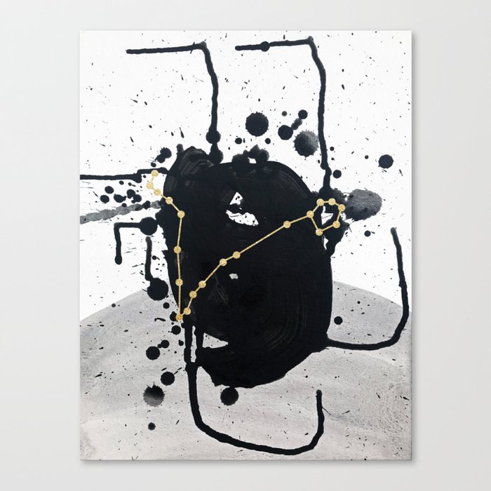Pisces - Abstract Zodiac Constellation Canvas Print