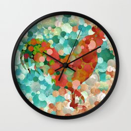 Red Rooster Mosaic Art - Strut Wall Clock